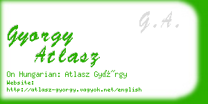 gyorgy atlasz business card